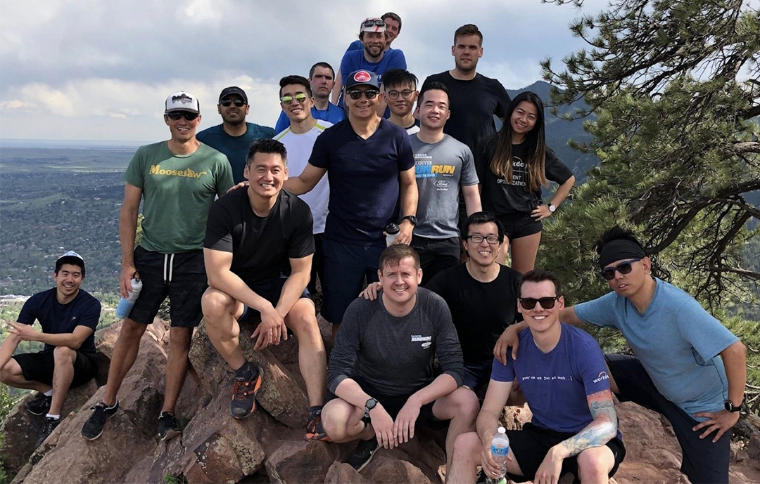 workday employees outdoor group picture