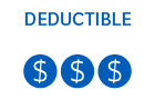 icons three dollar signs deductible high